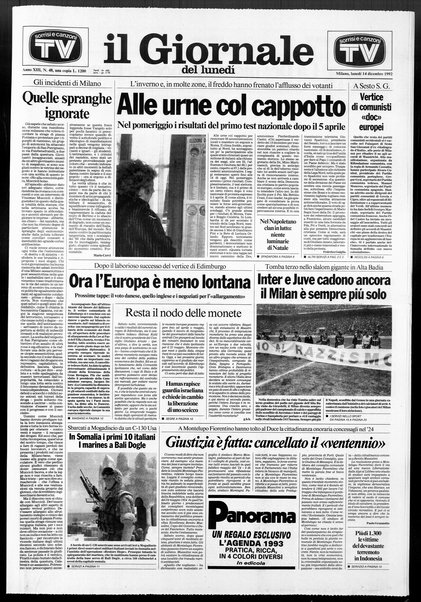 Il giornale del lunedi